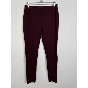 J. JILL Women's‎ Size Small Red Ponte Slim Leg Pull On Pants Career Office